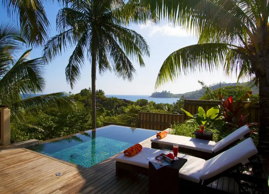 Seychelles Valmer Resort piscina privata vista mare